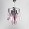 Vintage Chandelier with 6 Lights in Glass from Mazzega, 1970s, Image 1