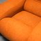 Fauteuil Vintage en Métal et Bouclé Orange, 1970s 7