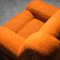 Vintage Metal & Orange Bouclé Armchair, 1970s, Image 4