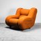 Vintage Metal & Orange Bouclé Armchair, 1970s, Image 1