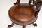 Antique William IV Leather & Wood Desk Chair 5