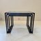 Bamboo Effect Nesting Tables in Metal, 1970s, Set of 3 2