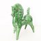Grünes Vintage Keramikpferd von Roberto Rigon 1