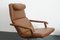 Vintage German Brown Leather Lounge Chair and Ottoman, 1970s, Set of 2, Image 22