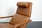 Vintage German Brown Leather Lounge Chair and Ottoman, 1970s, Set of 2, Image 33