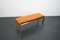 Vintage French Hollywood Regency Orange Velvet Bench, 1970s 8