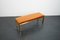 Vintage French Hollywood Regency Orange Velvet Bench, 1970s 1