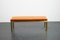 Banc Hollywood Regency Vintage en Velours Orange, France, 1970s 4