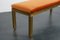 Banc Hollywood Regency Vintage en Velours Orange, France, 1970s 10