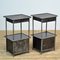 Polished Iron Nightstands, 1920s, Set of 2 2