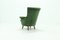 Grüner Vintage Sessel aus Velours, 1950er 7