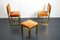 Vintage French Hollywood Regency Orange Velvet Chairs with Footstool, 1970s, Set of 3 24
