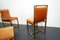 Vintage French Hollywood Regency Orange Velvet Chairs with Footstool, 1970s, Set of 3, Image 14