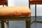 Vintage French Hollywood Regency Orange Velvet Chairs with Footstool, 1970s, Set of 3 10