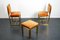 Vintage French Hollywood Regency Orange Velvet Chairs with Footstool, 1970s, Set of 3, Image 15