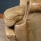 Late 20th-Century English Sheepskin Leather Wingback Armchair 24