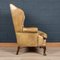 Late 20th-Century English Sheepskin Leather Wingback Armchair, Image 5