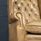 Late 20th-Century English Sheepskin Leather Wingback Armchair 10