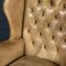 Late 20th-Century English Sheepskin Leather Wingback Armchair, Image 16