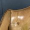 Late 20th-Century English Sheepskin Leather Wingback Armchair 13