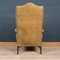 Late 20th-Century English Sheepskin Leather Wingback Armchair, Image 6