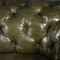 20th-Century Victorian Green Leather Chesterfield Sofa, 1900s 13