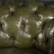 Divano Chesterfield vittoriano in pelle verde, XX secolo, Immagine 13