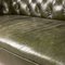 20th-Century Victorian Green Leather Chesterfield Sofa, 1900s 18