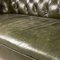 Divano Chesterfield vittoriano in pelle verde, XX secolo, Immagine 18