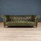 20th-Century Victorian Green Leather Chesterfield Sofa, 1900s 2