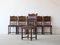 Oak & Leather Dining Chairs, Set of 6 1