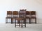 Oak & Leather Dining Chairs, Set of 6, Image 1