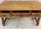 19th-Century French Hand Carved Oak Desk with Iron Stretcher & Solomonic Legs 10