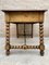 19th-Century French Hand Carved Oak Desk with Iron Stretcher & Solomonic Legs 6
