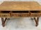 19th-Century French Hand Carved Oak Desk with Iron Stretcher & Solomonic Legs, Image 14