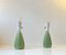 Fluted Green Ceramic Table Lamps by Einar Johansen for Søholm, Set of 2 2