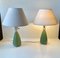 Fluted Green Ceramic Table Lamps by Einar Johansen for Søholm, Set of 2 5