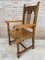 19th-Century French Carved Oak Turned Wood Armchair, Image 5