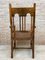 19th-Century French Carved Oak Turned Wood Armchair, Image 9