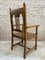 19th-Century French Carved Oak Turned Wood Armchair, Image 10