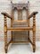 19th-Century French Carved Oak Turned Wood Armchair 2