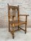 19th-Century French Carved Oak Turned Wood Armchair 1