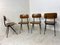 Vintage Industrial Metal and Wood Result Chairs by Friso Kramer for Ahrend De Cirkel, 1960s, Set of 4 12