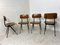 Vintage Industrial Metal and Wood Result Chairs by Friso Kramer for Ahrend De Cirkel, 1960s, Set of 4, Image 12
