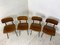 Industrielle Vintage Vintage Stühle aus Metall & Holz von Friso Kramer für Ahrend De Cirkel, 1960er, 4er Set 11