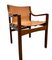 Natural Leather and Wood Chair, Italy, 1960s 5