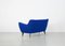 Blaues 2-Sitzer Sofa von Giulia Veronesi für ISA Bergamo, Italien, 1950er 6