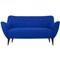 Blaues 2-Sitzer Sofa von Giulia Veronesi für ISA Bergamo, Italien, 1950er 1