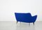 Blaues 2-Sitzer Sofa von Giulia Veronesi für ISA Bergamo, Italien, 1950er 4