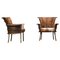 Palm Wood Armchairs, 1930s, Set of 2 1